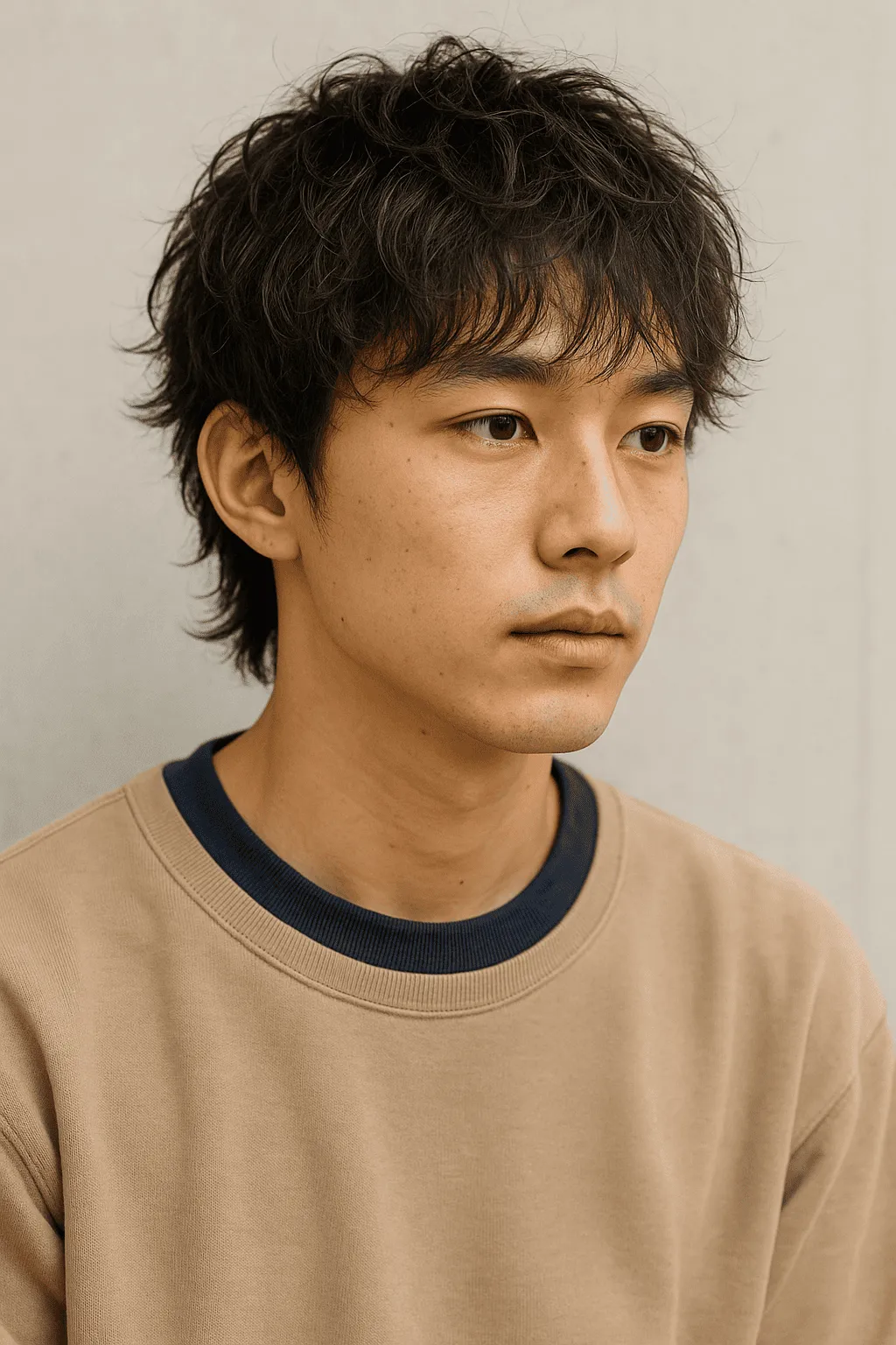 【ショートウルフ×メンズパーマ】ニュアンスパーマで軽やかなラフさを演出