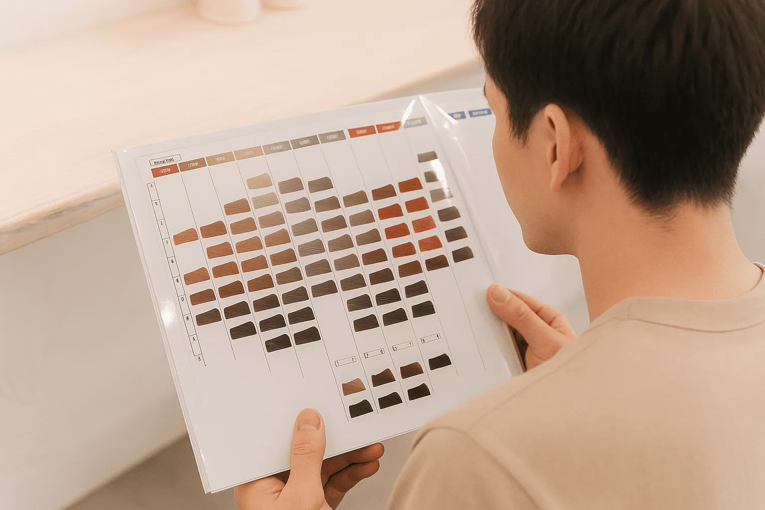 肌色に映える色味を提案するカラー