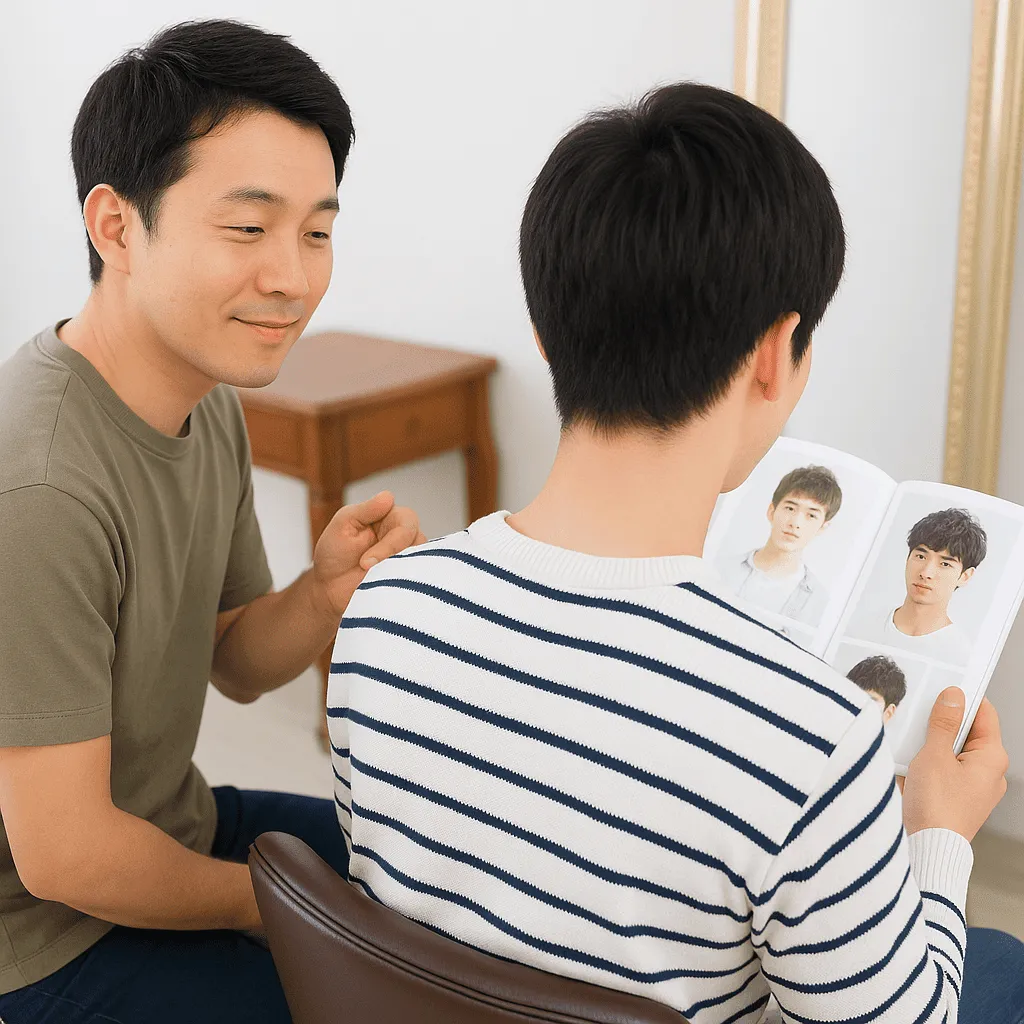 メンズパーマを頼むときには写真を用意してイメージを共有する