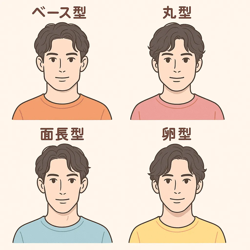 顔型別の似合わせポイント