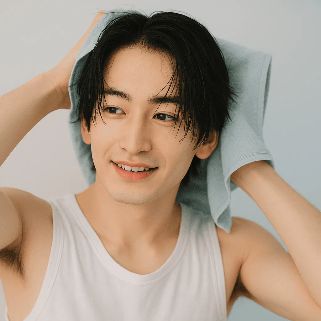 髪をタオルドライ後、毛先中心に塗布