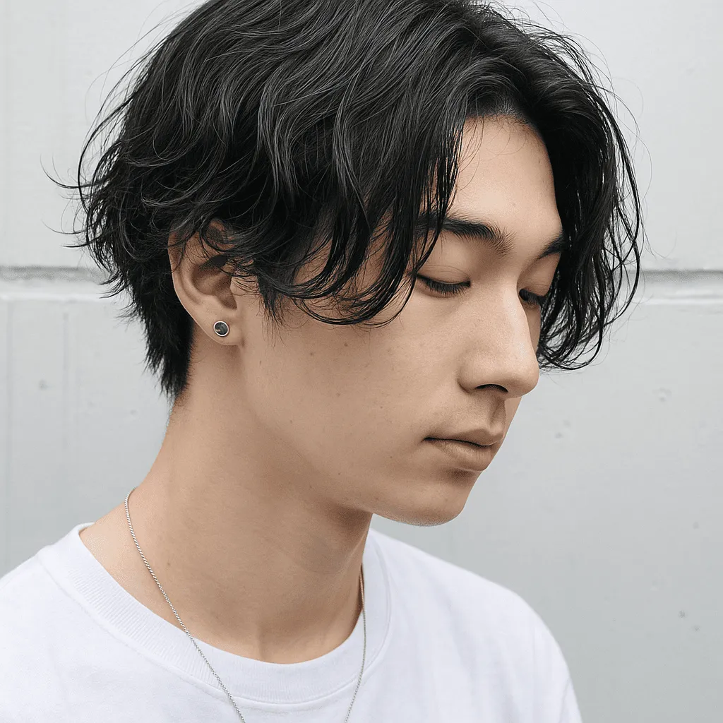 ゆるめパーマ×ミディアムはナチュラルだけど雰囲気が出せる