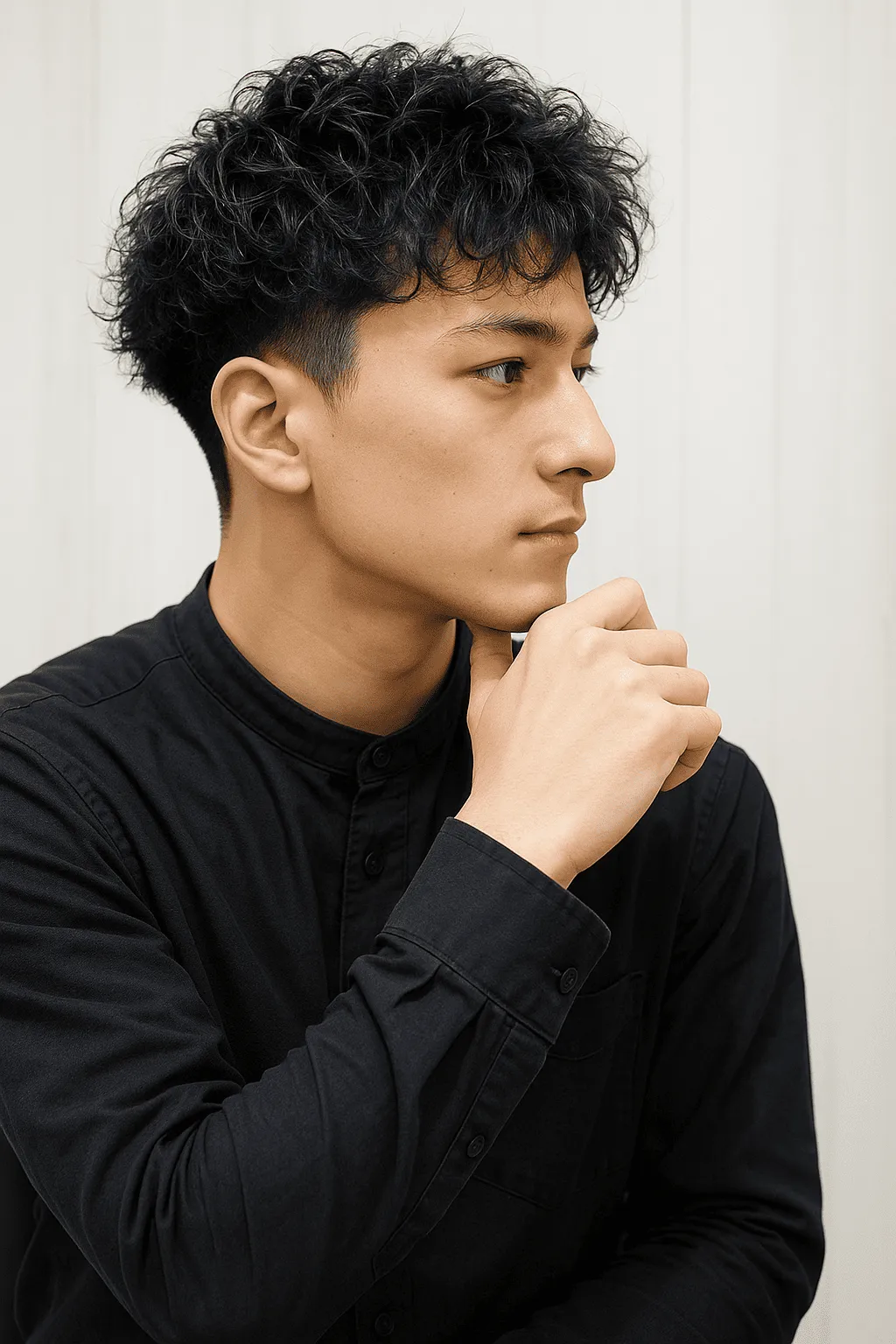 ショート×スパイラルパーマで無造作感を演出