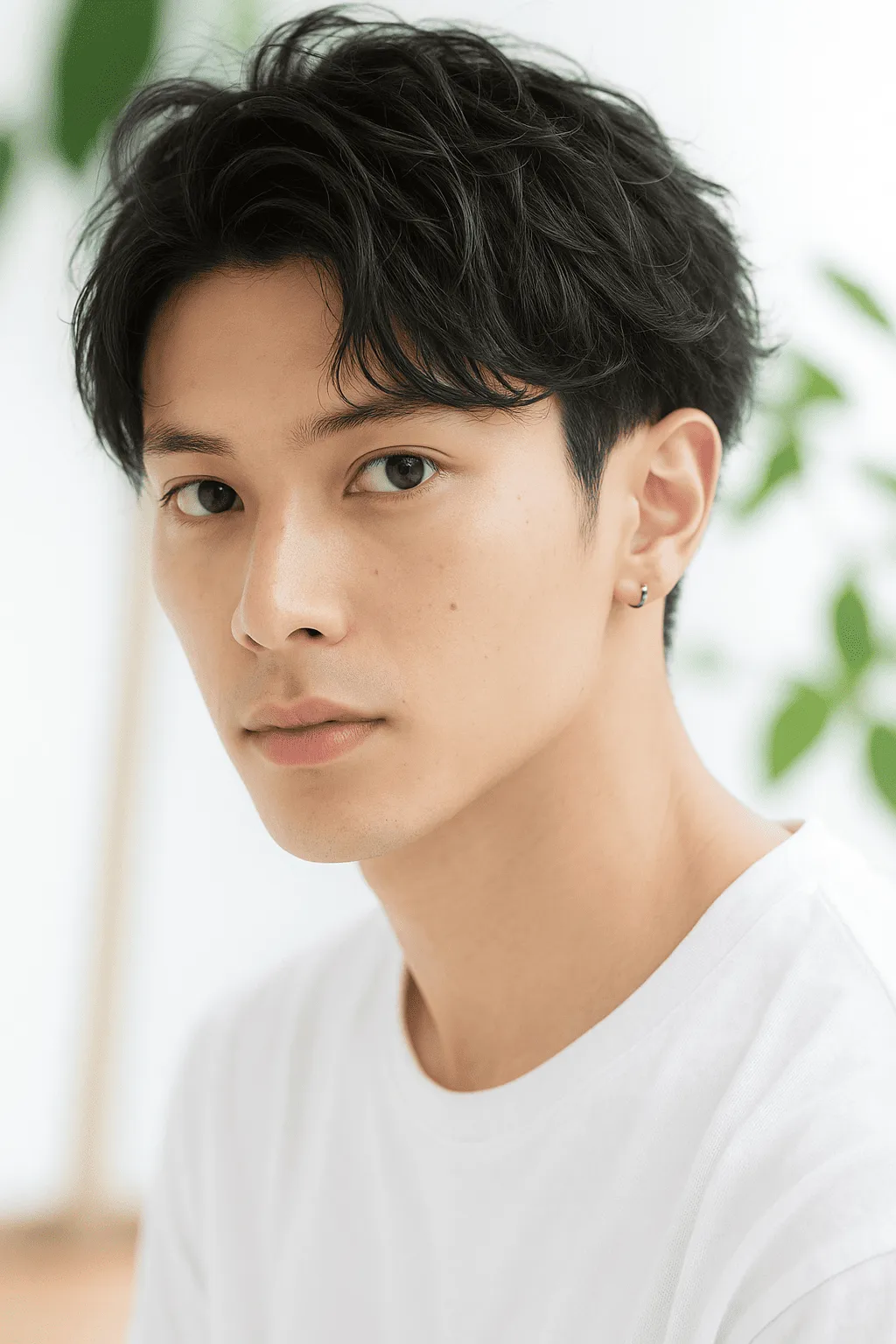 ナチュラルウェーブ×ツーブロック