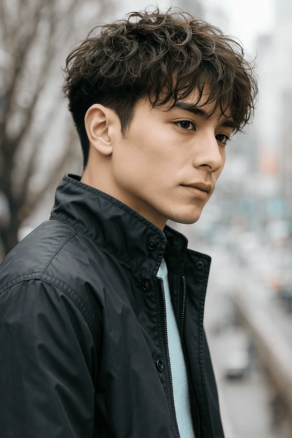 強めのスパイラルパーマ