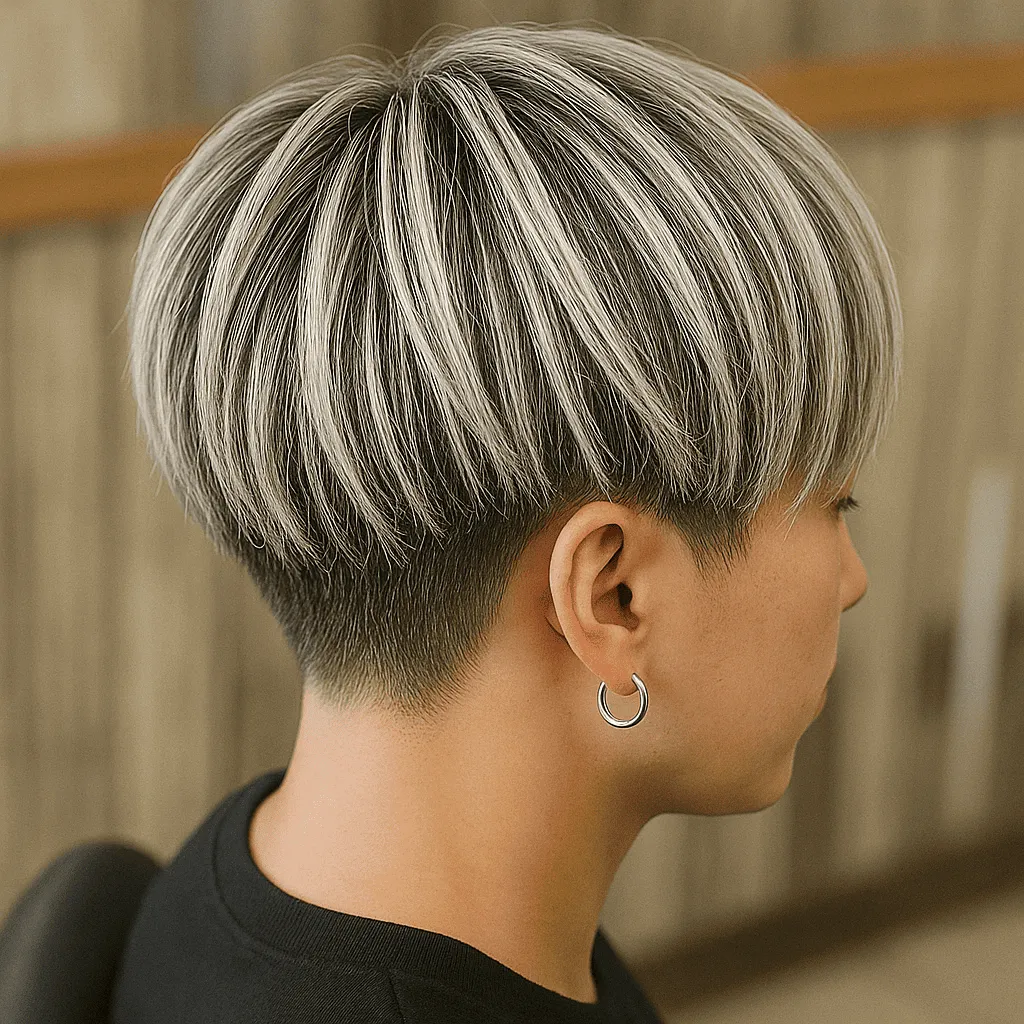 マッシュヘア×ホワイトメッシュスタイル