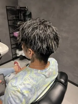 ツイストパーマ×ハイライト